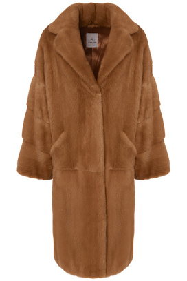 Шуба из аукционного меха норки Kopenhagen Fur Burgundy 789639003