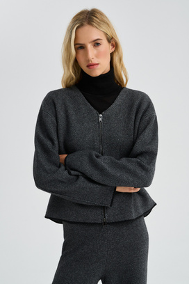 Кардиган на молнии Снежная королева collection 786382003 Серый