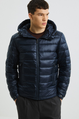 Стеганая куртка с капюшоном Urban Fashion For Men 809414003 Синий