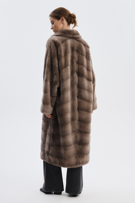 Купить Норковая шуба с поясом