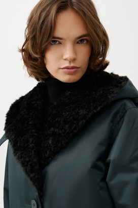 Зимняя куртка с меховой отделкой 858901003