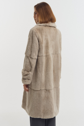 Шуба из меха кролика Снежная королева collection
