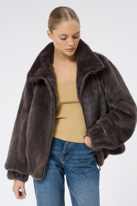 Шуба из аукционного меха норки Kopenhagen Fur Balli 794472003 Фиолетовый