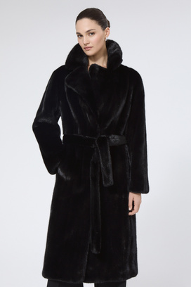 Шуба из аукционного меха норки Saga Furs Vericci 795493003 Черный