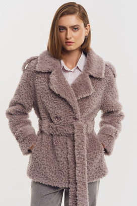 Шуба из шерсти Снежная королева collection 787435003 Коричневый