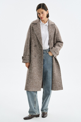 Двубортное пальто Снежная королева collection 778980003 Бежевый