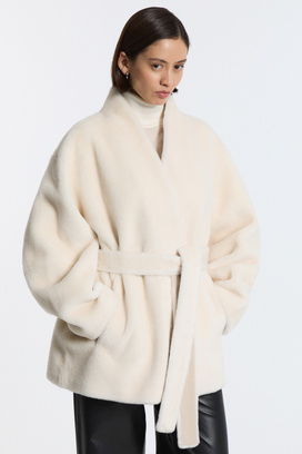 Шуба из шерсти Снежная королева collection 791998003 Белый