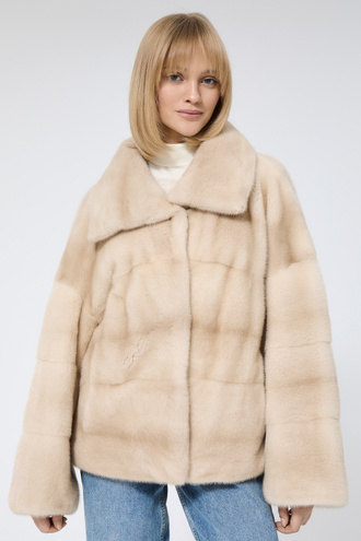 Шуба из аукционного меха норки Kopenhagen Fur Burgundy Снежная Королева 775240003