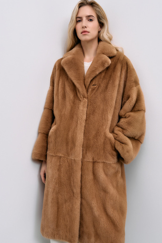 Шуба из аукционного меха норки Kopenhagen Fur Burgundy Снежная Королева 789639003