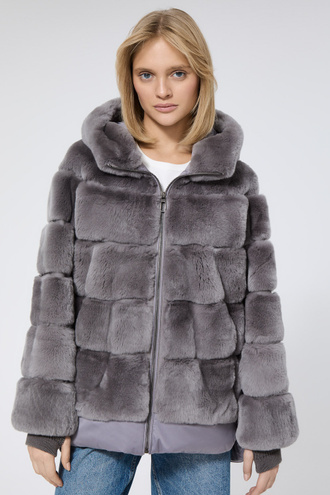 Шуба из меха кролика Снежная королева collection 783034003