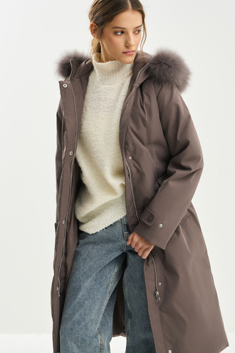 Пуховик с капюшоном Снежная Королева boutique 793074003