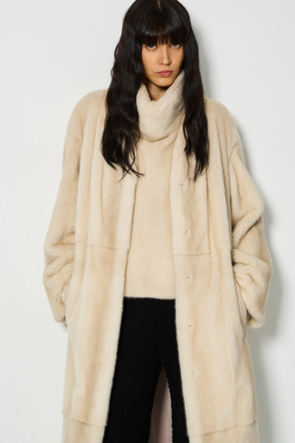 Пальто из аукционного меха норки Kopenhagen Fur Burgundy Снежная Королева. Limited Edition 826724003