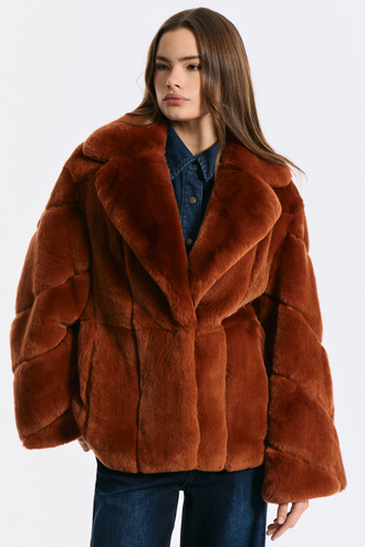Шуба из меха кролика Снежная королева collection 783017003