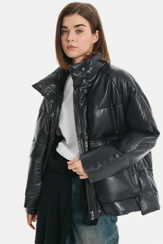 Утепленная куртка из натуральной кожи Снежная королева collection 776286003