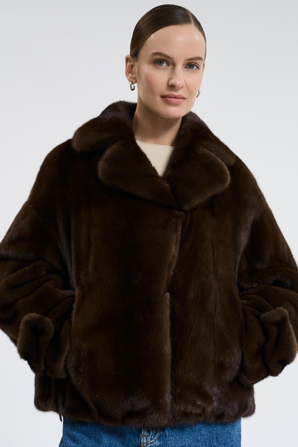 Шуба из аукционного меха норки Saga Furs  767375003